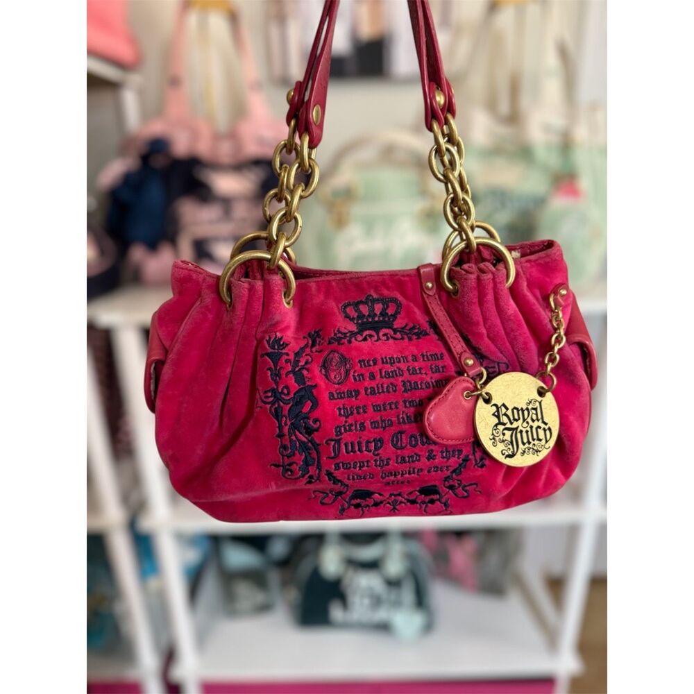 Y2K Vintage Juicy Couture Hot Pink Once Upon a Time Bag